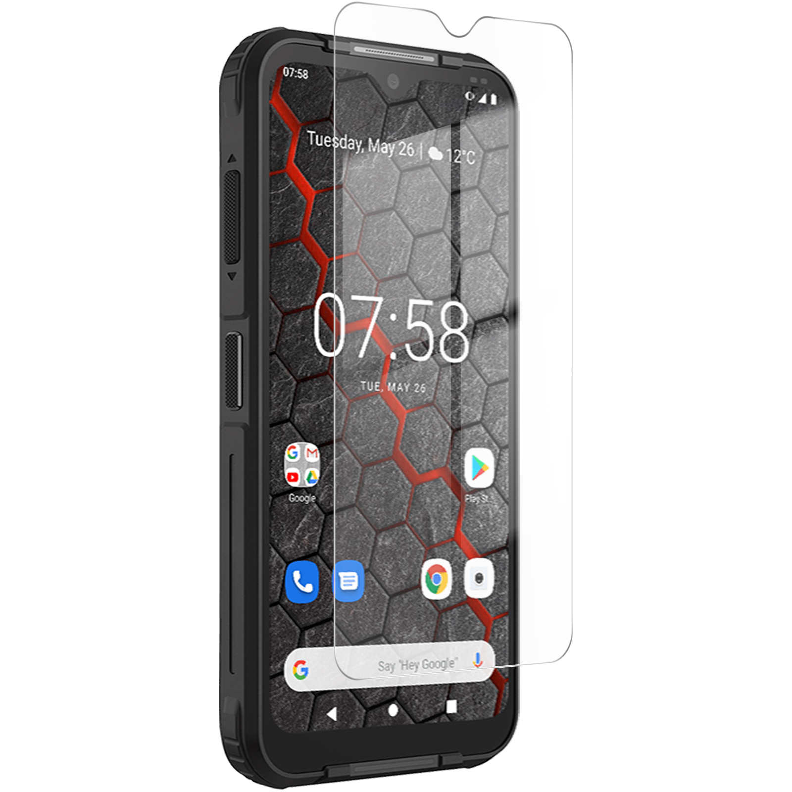 9H Blade 3 Starter Smartphones, HAMMER + Pack : Schwarz Glas-Folie
