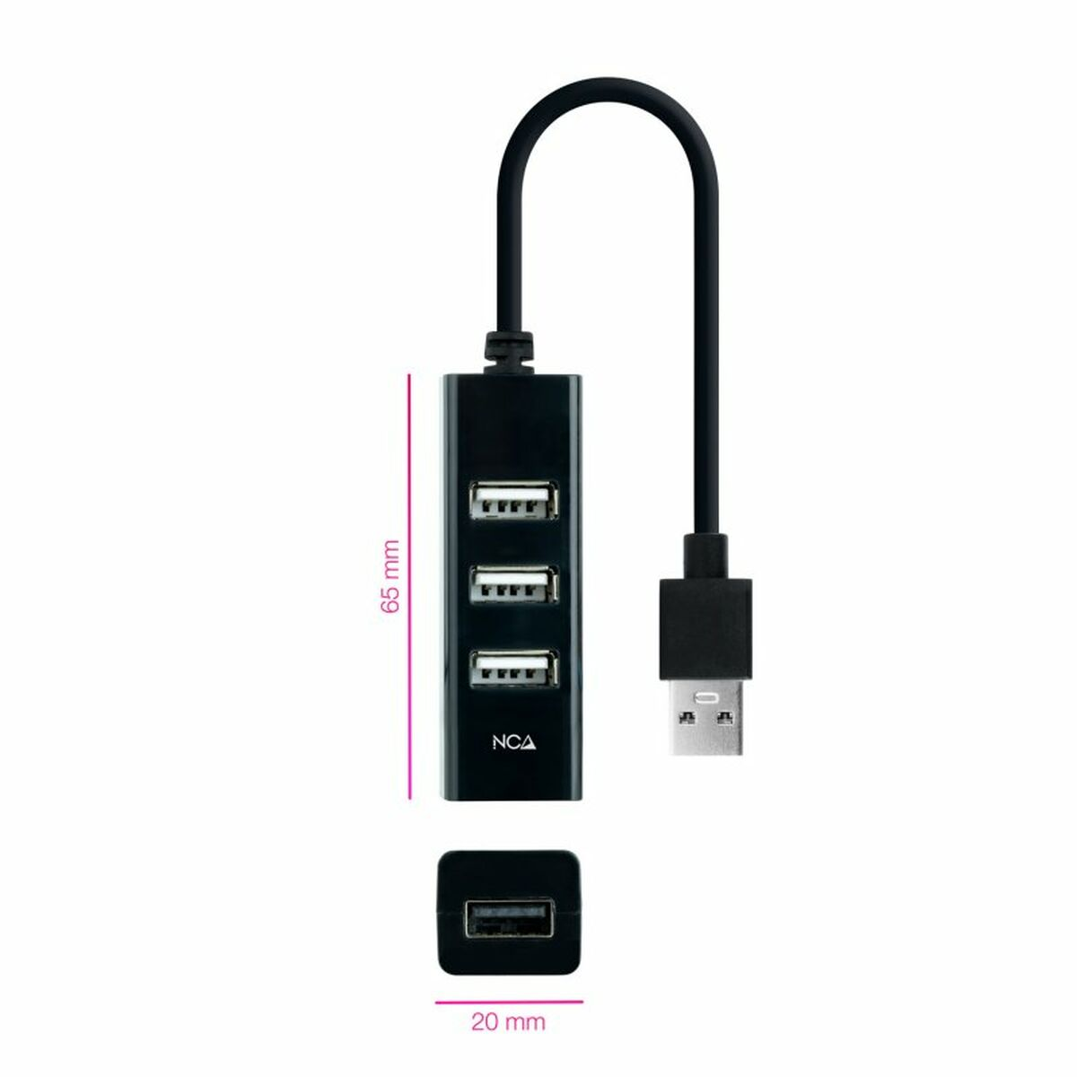 Hub Schwarz 10.16.4404, NANOCABLE USB,