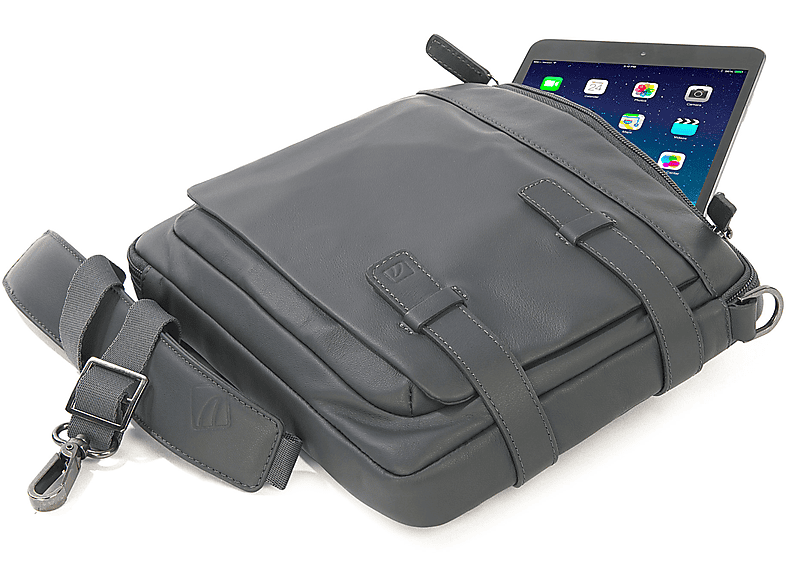 Tasche Umhängetasche TUCANO Tema Anthrazit, Dunkelgrau Tablet für Universal