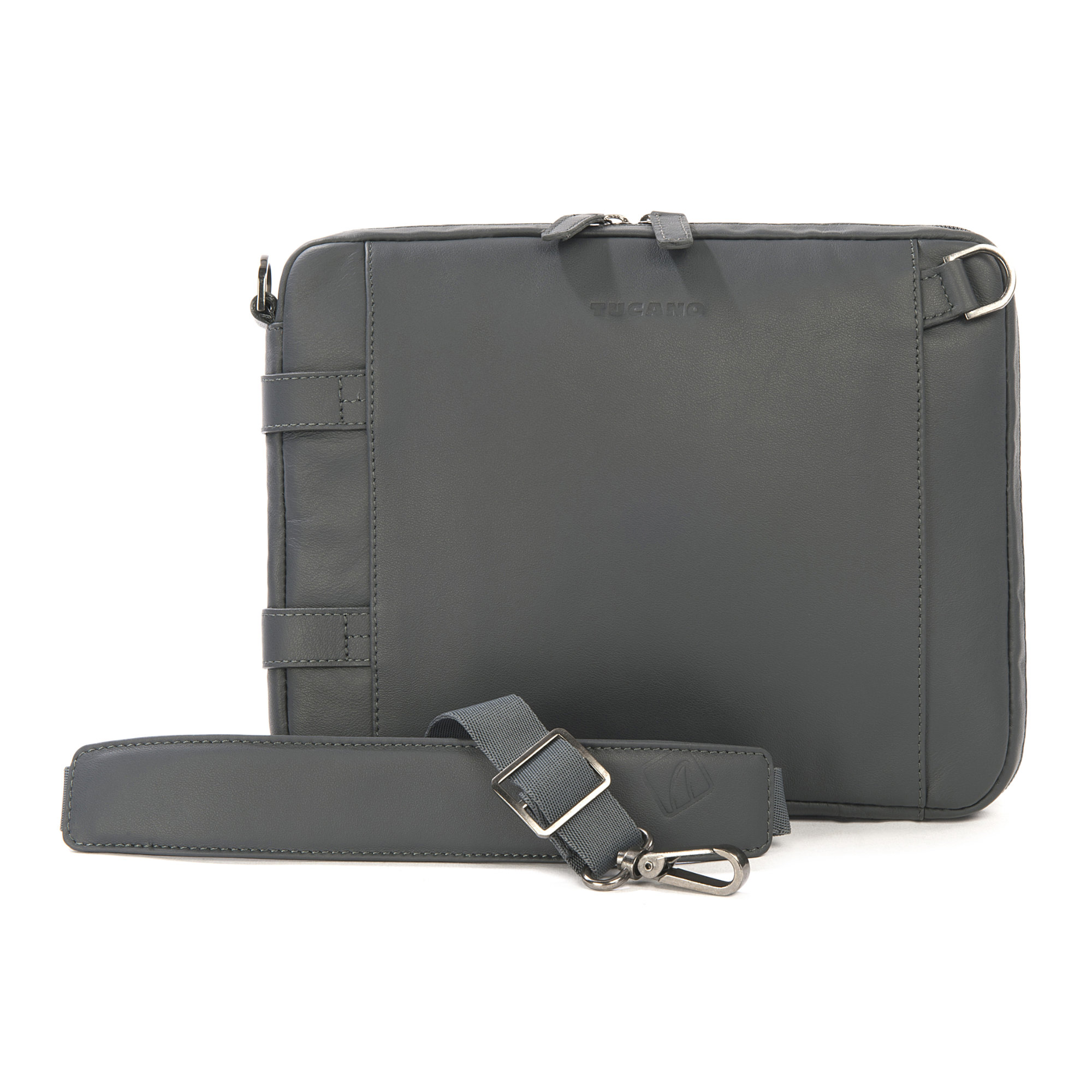 TUCANO Tema Tablet Tasche Umhängetasche für Dunkelgrau Anthrazit, Universal