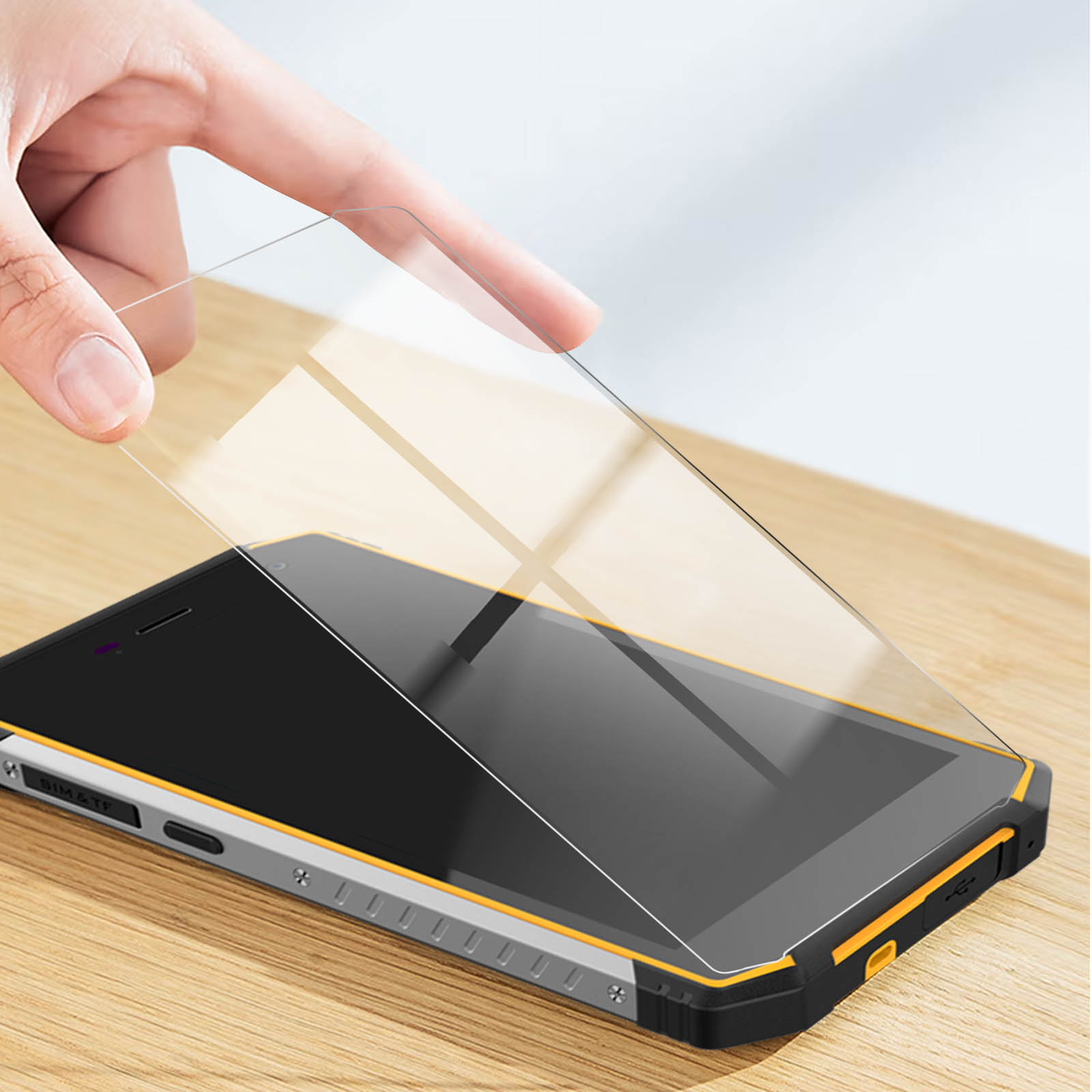 9H 4G Smartphones, Starter : HAMMER Orange LTE Glas-Folie Pack Eco Energy + 2