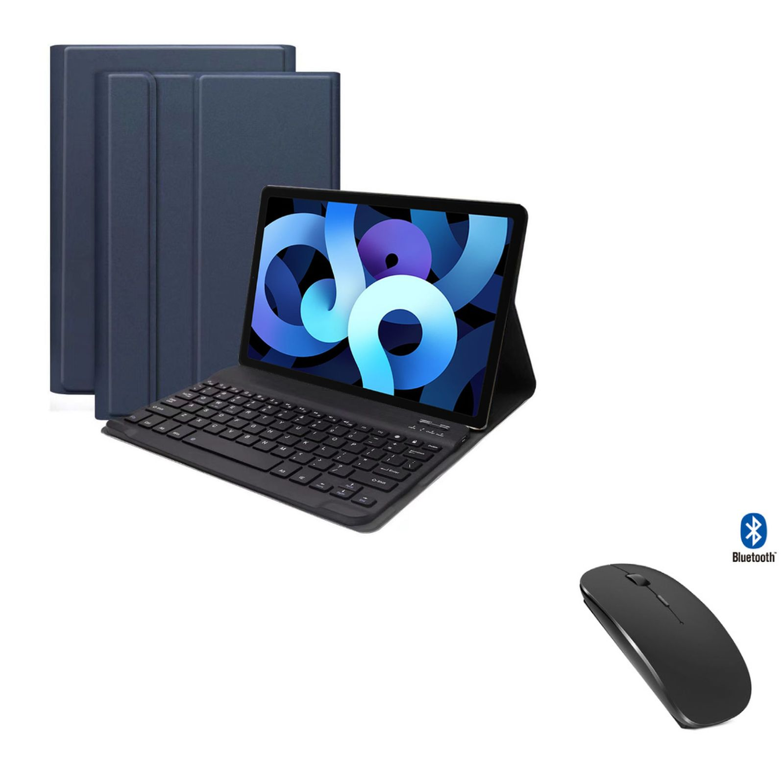 LOBWERK 3in1 Kunststoff, Bookcover Generation Case Air für Zoll 10.9 Apple 2020/2022 Blau iPad Schutzhülle 4./5