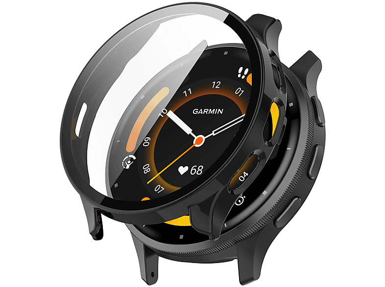 WIGENTO Shockproof Design Watch Hülle(für Garmin Schutzglas H9 Venu Schutz + Hülle 3)