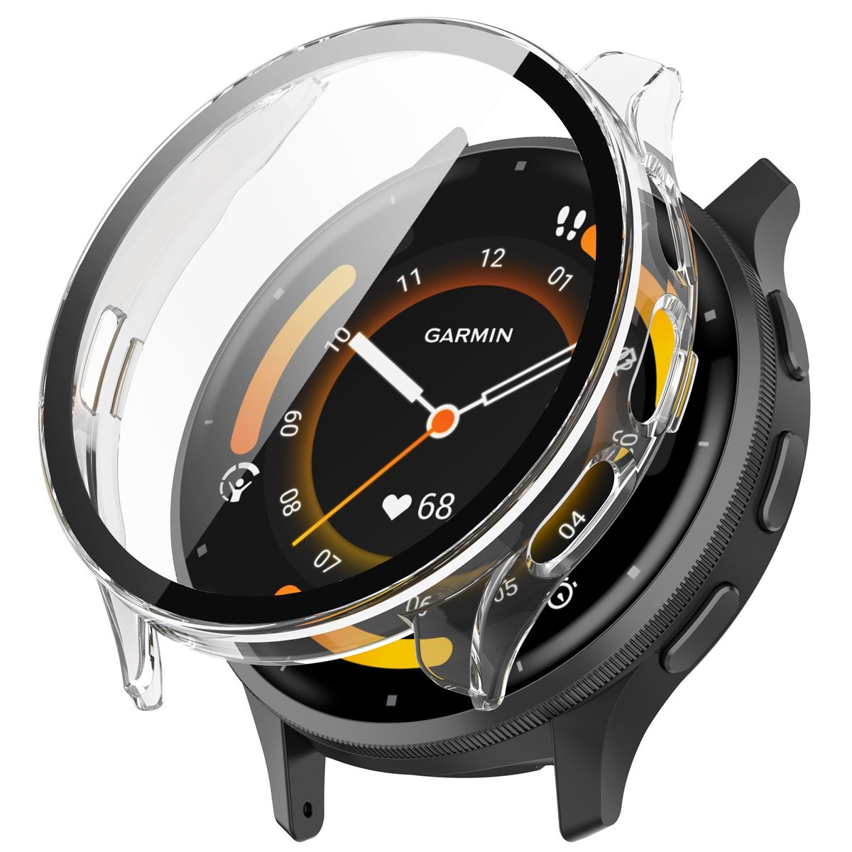 WIGENTO Shockproof Schutz Hülle(für 3) + Schutzglas H9 Hülle Watch Design Venu Garmin