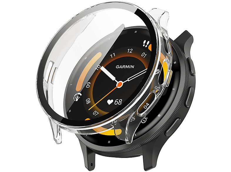 WIGENTO Shockproof Hülle Watch Schutzglas Design 3) Schutz + Hülle(für Garmin Venu H9