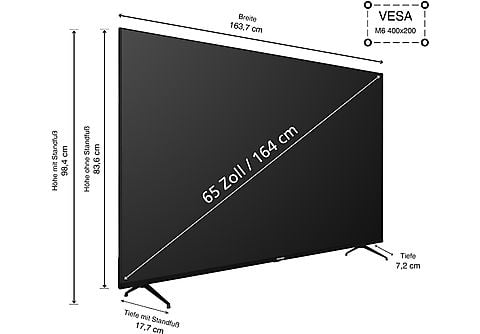 TELEFUNKEN XU65GA660S LED TV (Flat, 65 Zoll / 164 cm, UHD 4K) | SATURN