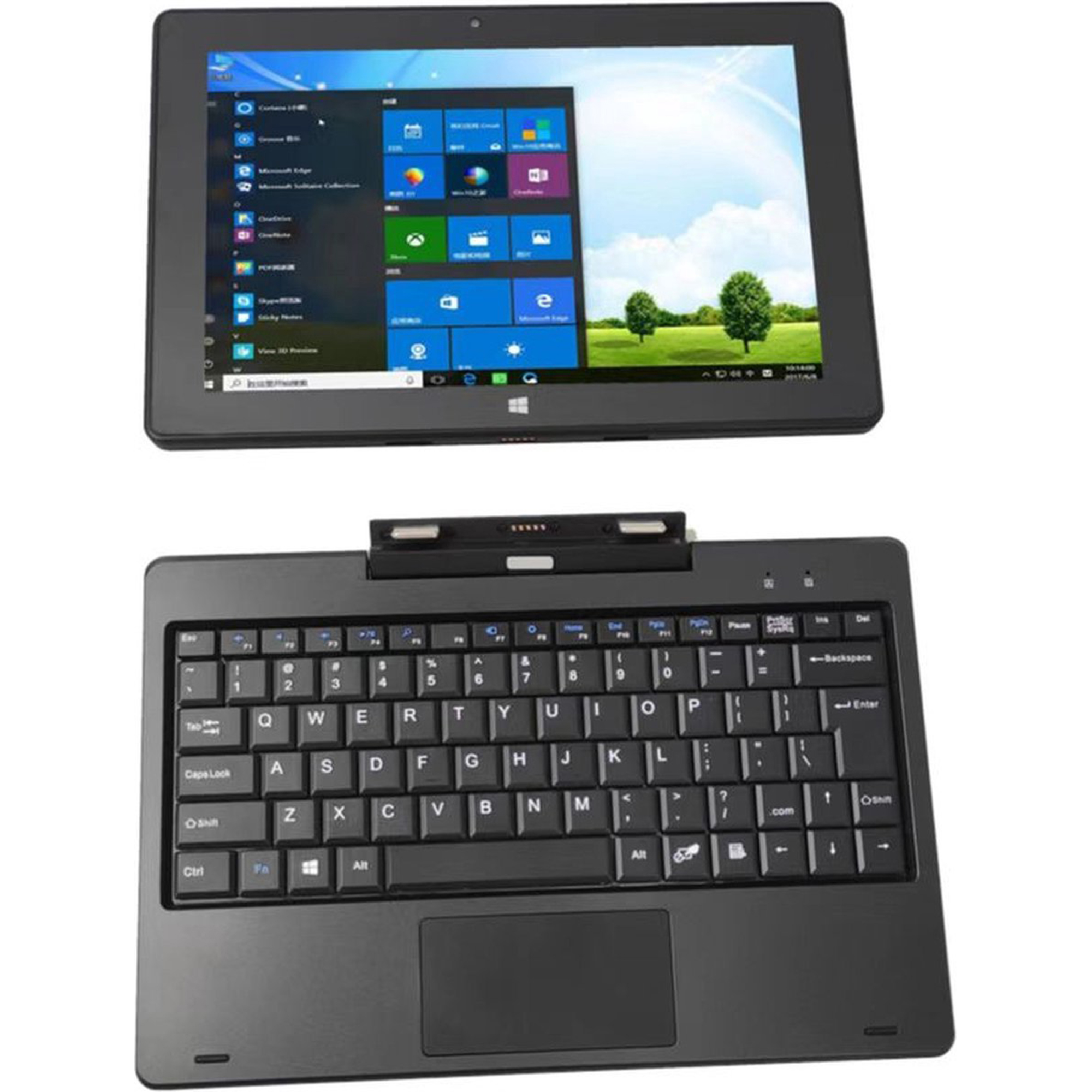 LIPA KP-01 64 10,1 Zoll, tablet, tablet Windows mit Keyboard, Black Windows GB, 11