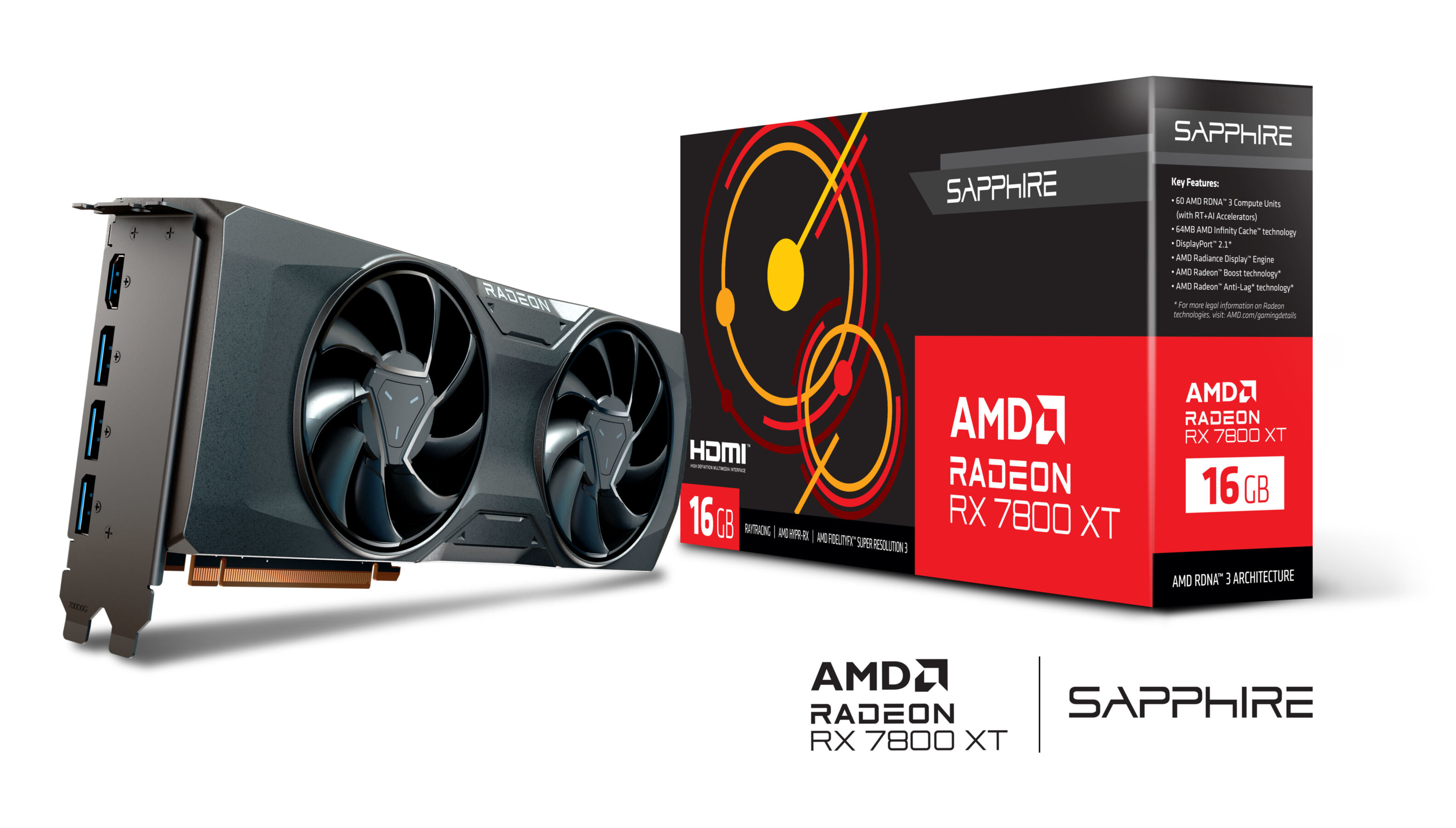 SAPPHIRE Radeon RX 7800 XT Grafikkarte) (AMD