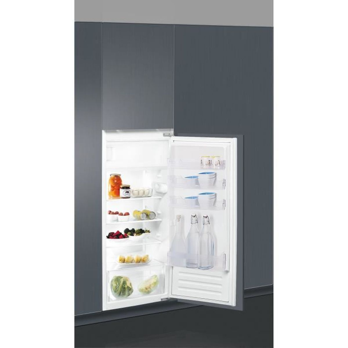 (F, Kühlschrank hoch, 122 / I1 SZ12A2D Edelstahl) INDESIT cm