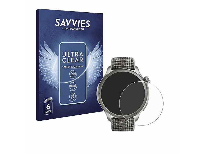 SAVVIES 6x klare Huami Amazfit Balance) Schutzfolie(für