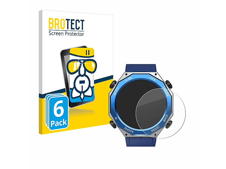 BROTECT 6x Airglass klare Schutzfolie(für Rogbid Tank M1) | Smartwatch Schutzfolien & Gläser