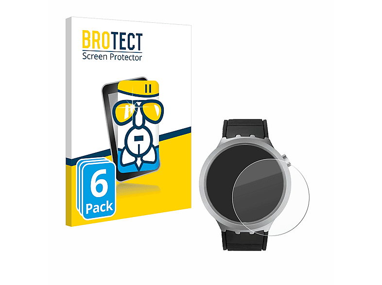 BROTECT 6x Airglass klare Schutzfolie(für Swatch Big Bold Irony) | Smartwatch Schutzfolien & Gläser