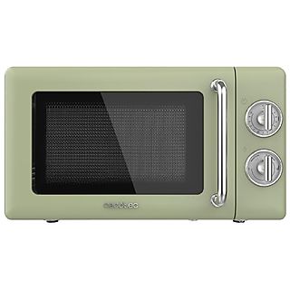 Microondas libre instalación - CECOTEC Proclean 3010 Retro Green, 700 W, 6 potencia, Green