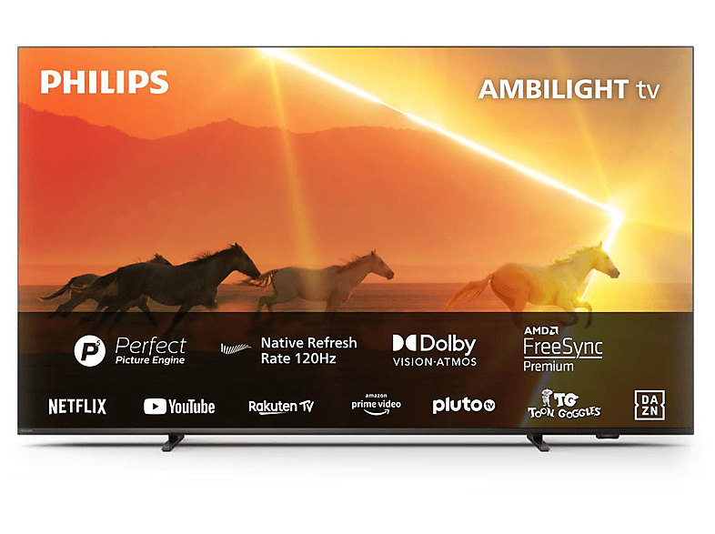 PHILIPS 55 PML 9008/12 LED TV (Flat, 55 Zoll / 139 cm, UHD 4K, SMART TV, Ambilight, Philips Smart TV)