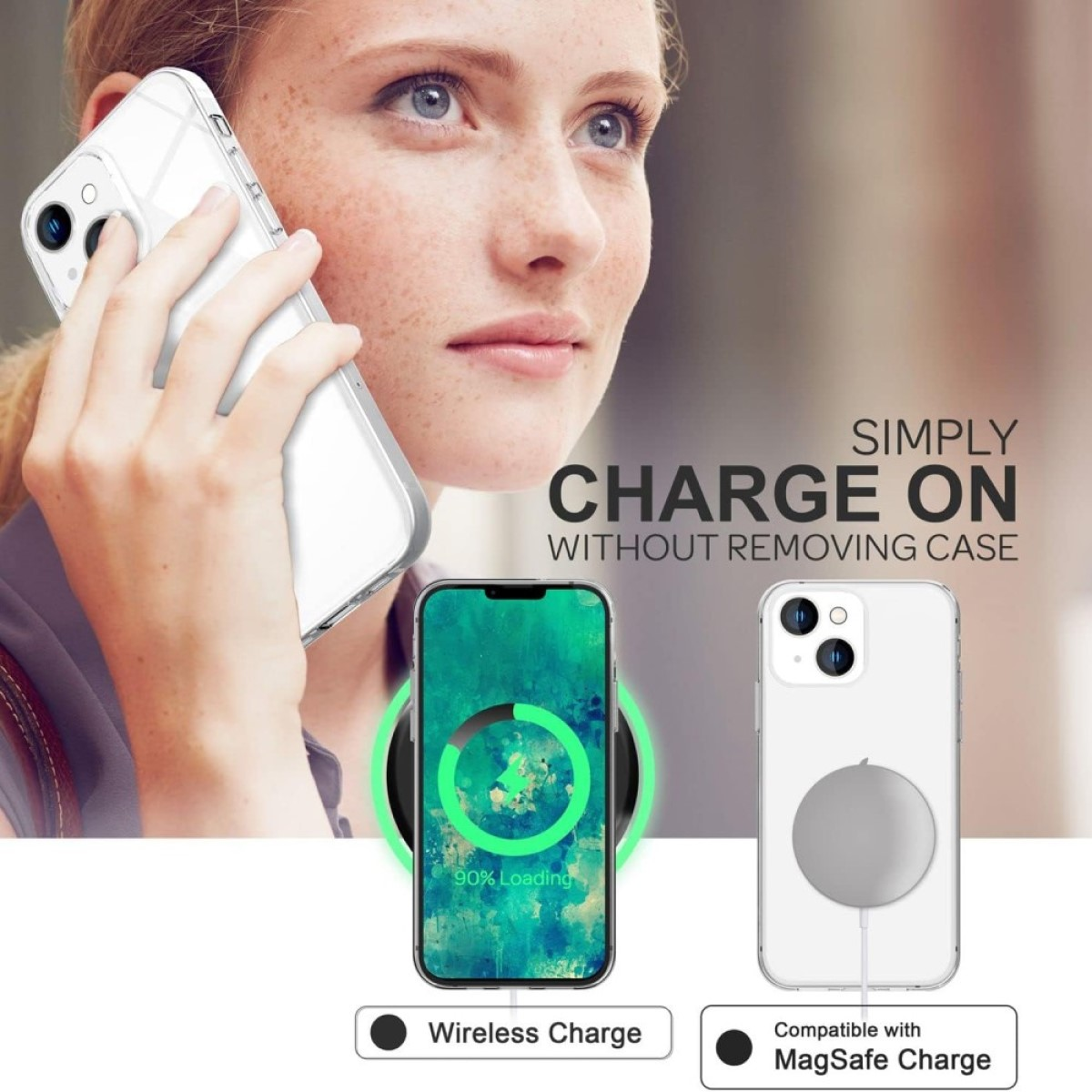 dünn, Case Apple, COVERKINGZ Transparent Backcover, iPhone Ultra Handyhülle 15 Plus,