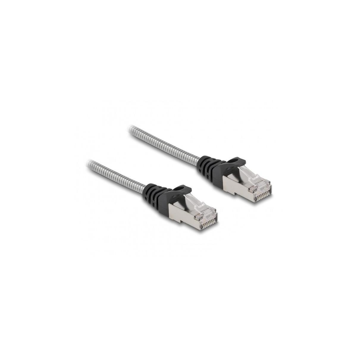 DELOCK Silber Patchcable Cat.6a, 80107