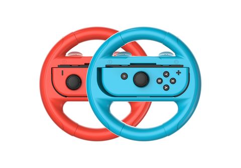 RESPIEL 2 pcs Für Nintendo-Lenkradgriff, kompatibles Switch OLED Gaming  Trackpad, Gaming Lenkrad, Rötlich-blau