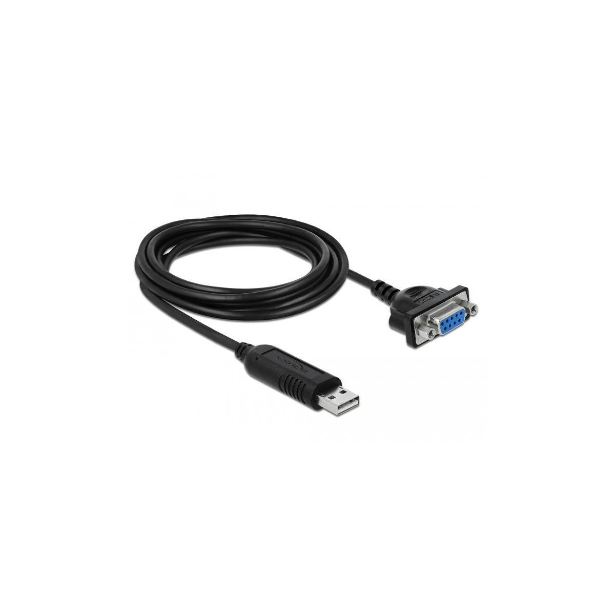 DELOCK DELOCK Adapter USB2.0 zu Adapter, Peripheriegeräte & Kabel & & Schwarz Typ-A Zubehör 1xSeriell