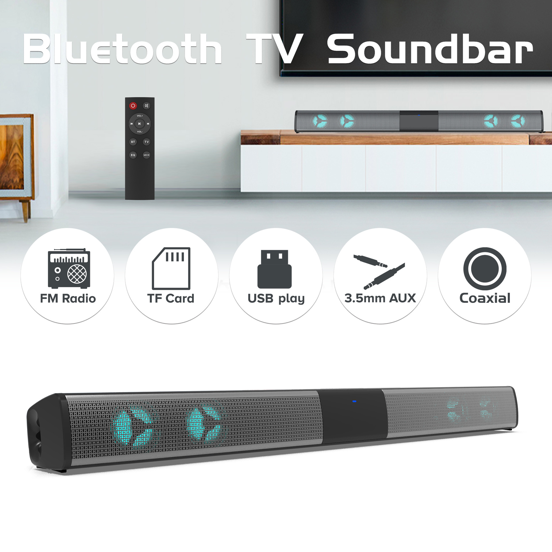 Bluetooth-Lautsprecher, klare Klangqualität, Schwarz und leicht Bluetooth-Lautsprecher: BRIGHTAKE vielseitig