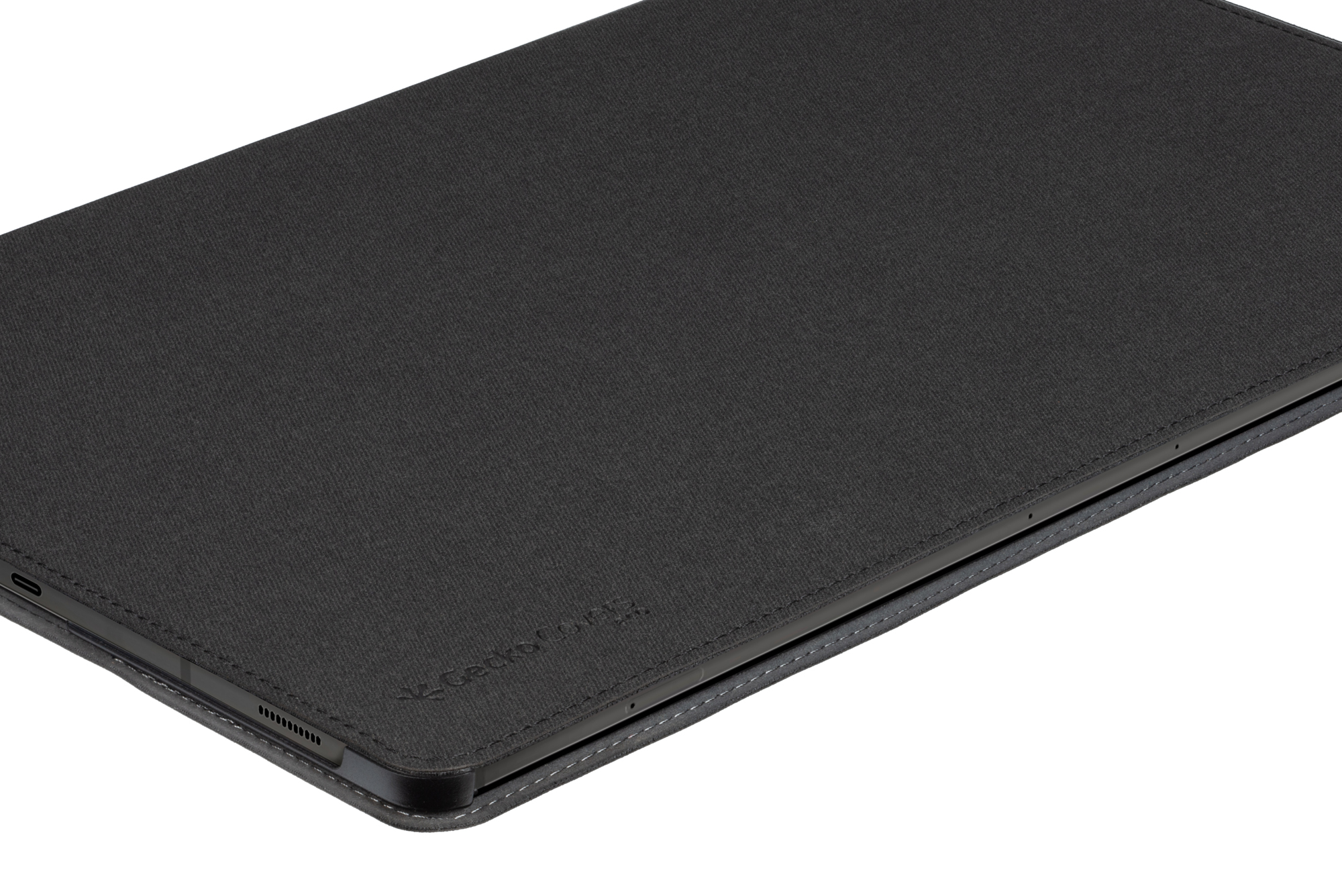 GECKO COVERS Easy-Click Tablethülle, Samsung für Backcover Kunstleer, Eco Schwarz Geeignet Tablethülle