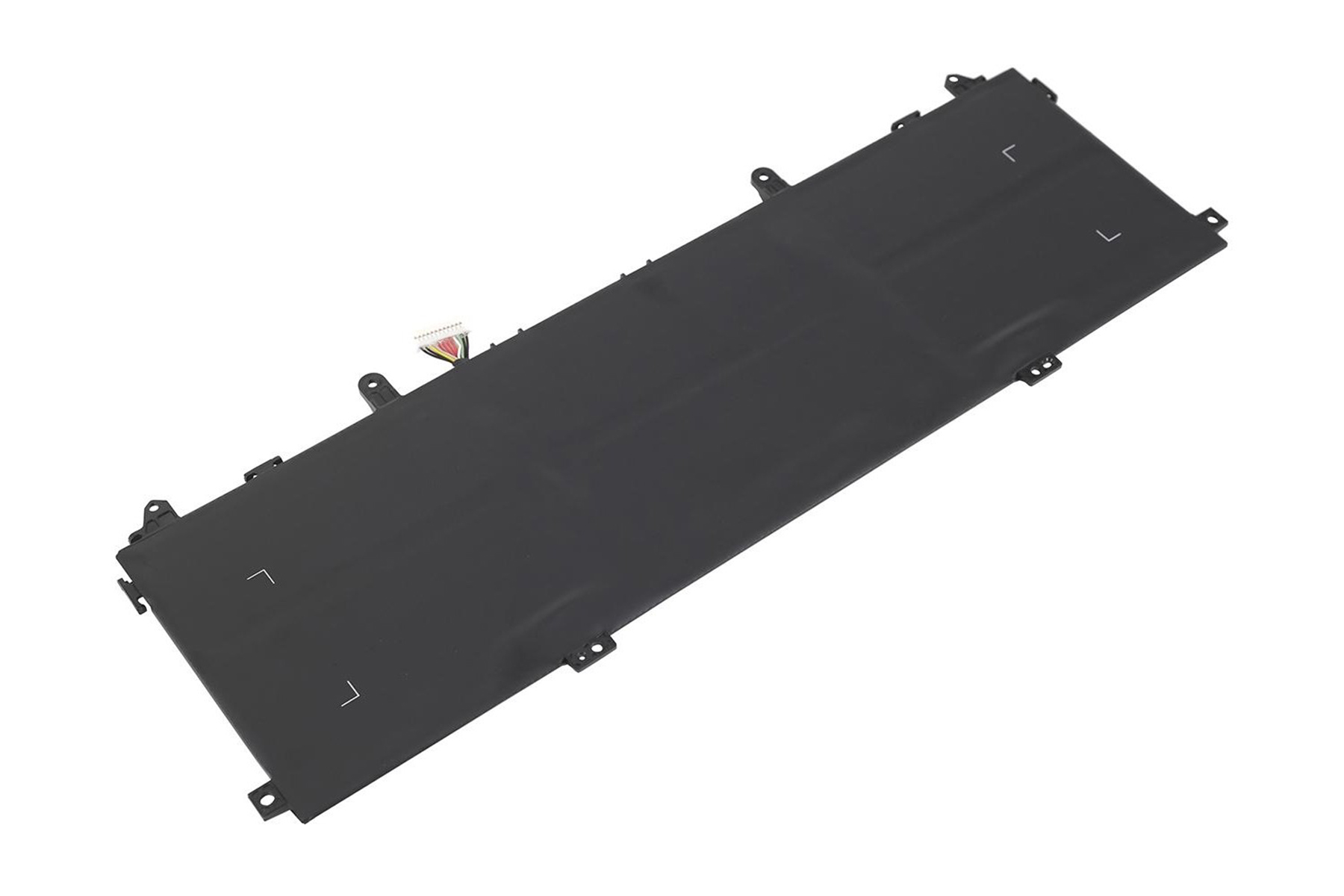 Batteria per laptop nera con connettori.