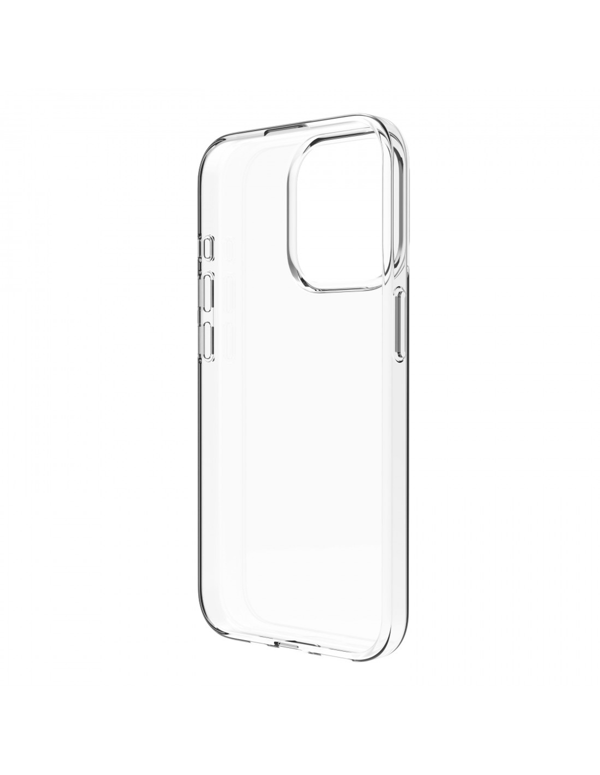 Funda transparente para iPhone. Diseño transparente y elegante, protege el teléfono.