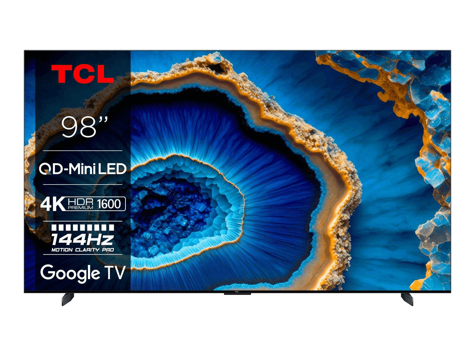 GoogleTV SMART TV, (ATV TCL 98 TV cm, 12.0)) 248,9 Zoll 4K, QLED QLED 98C805 (Flat, /