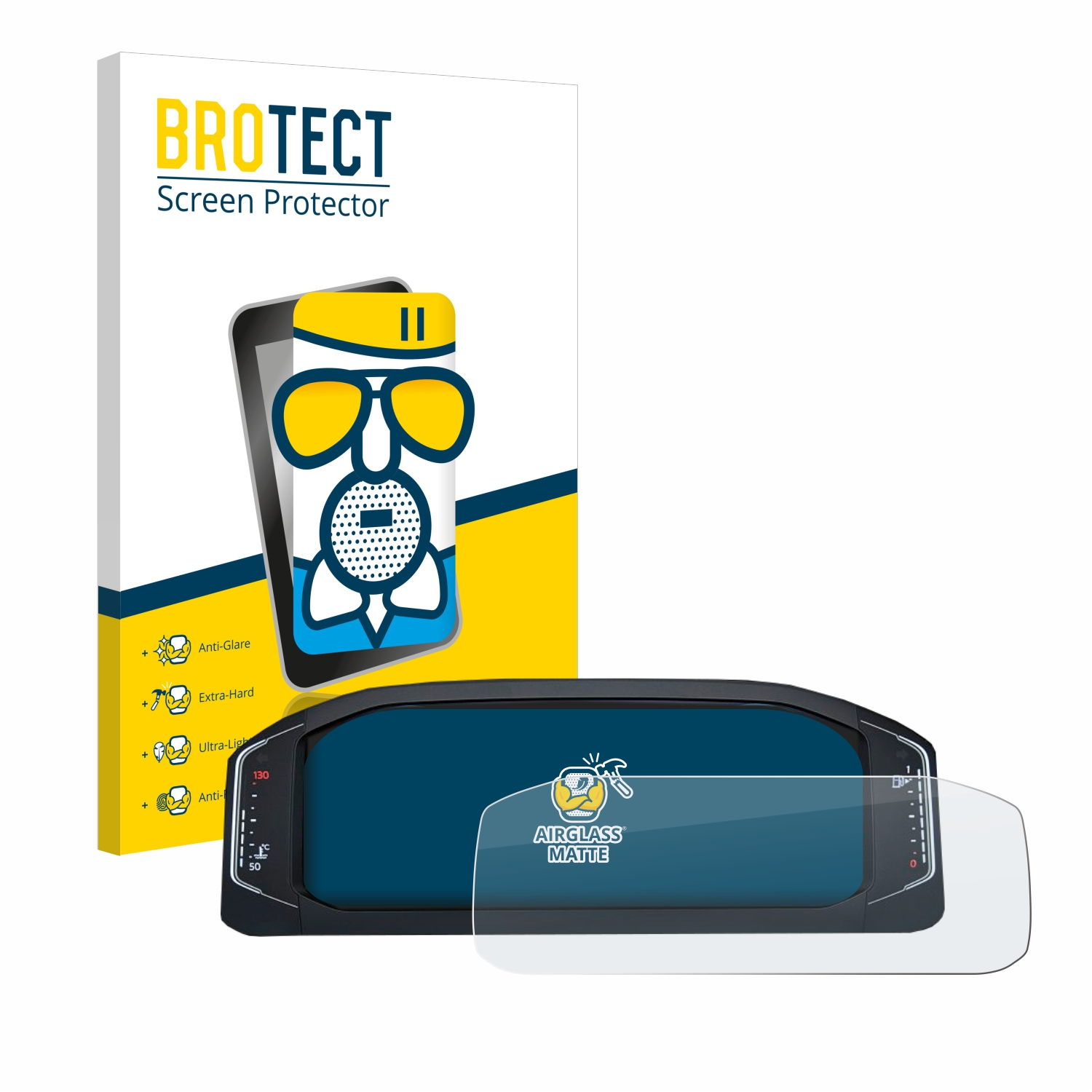 matte Airglass Info Schutzfolie(für Volkswagen T-Roc) BROTECT Active Display