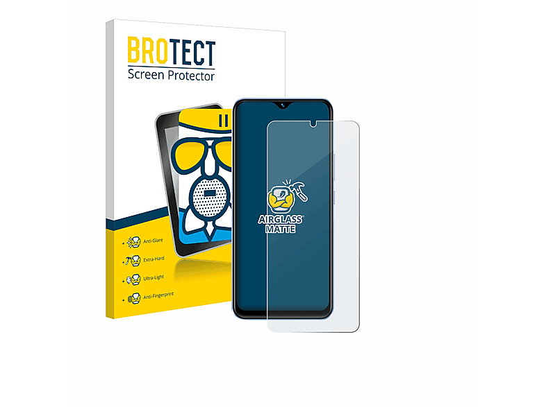 BROTECT Airglass matte Schutzfolie(für Vivo Y02) | Displayschutzfolien & Gläser