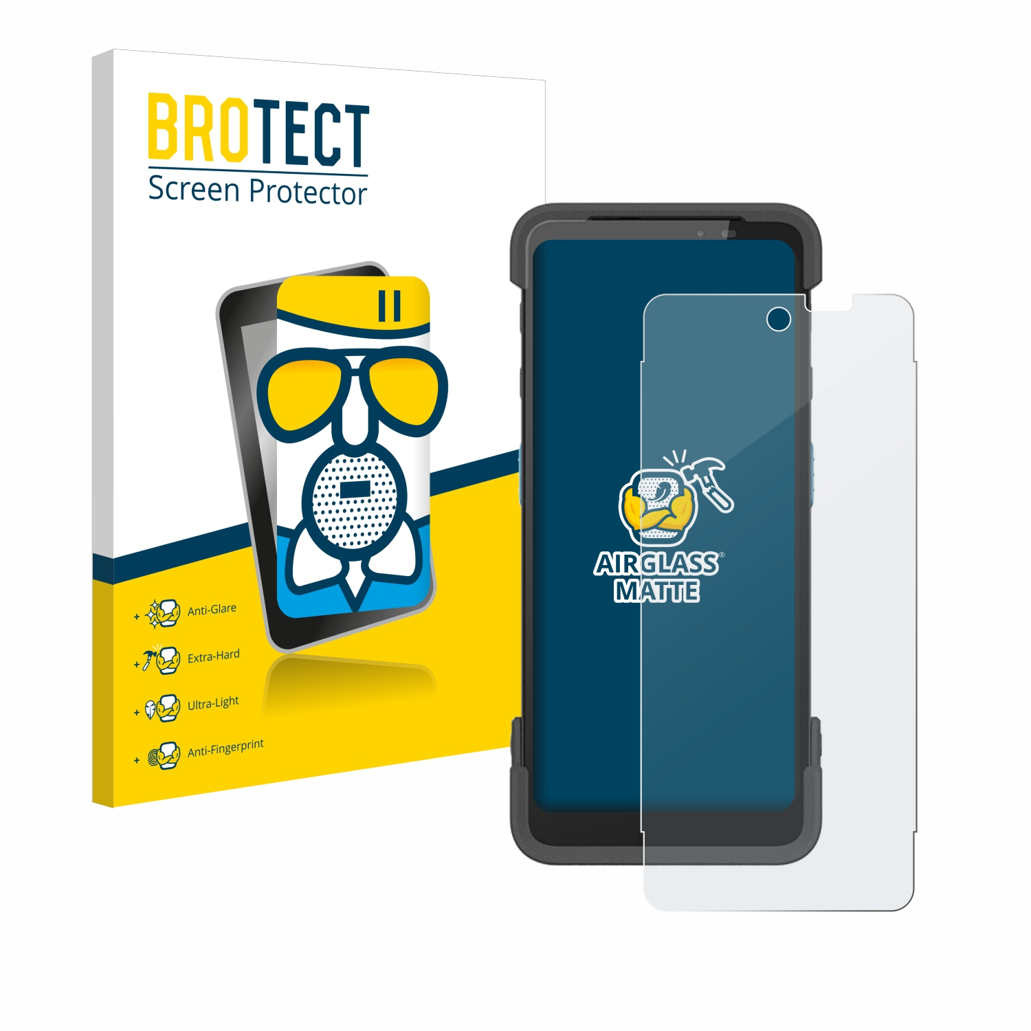 Airglass BROTECT matte 768) Schutzfolie(für PA Unitech