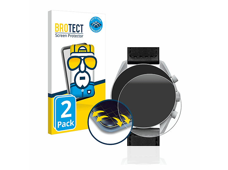 Flex x Curved Speedmaster Swatch BROTECT Omega 3D Moonswatch) Full-Cover 2x Schutzfolie(für
