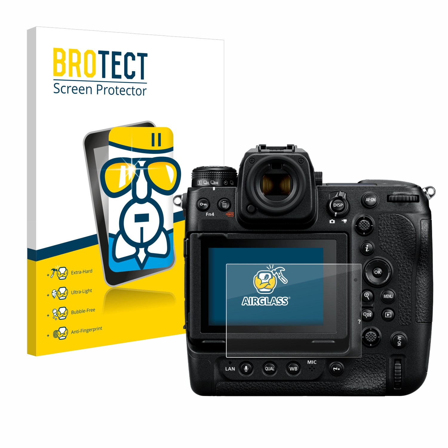 9) Airglass klare Z BROTECT Nikon Schutzfolie(für