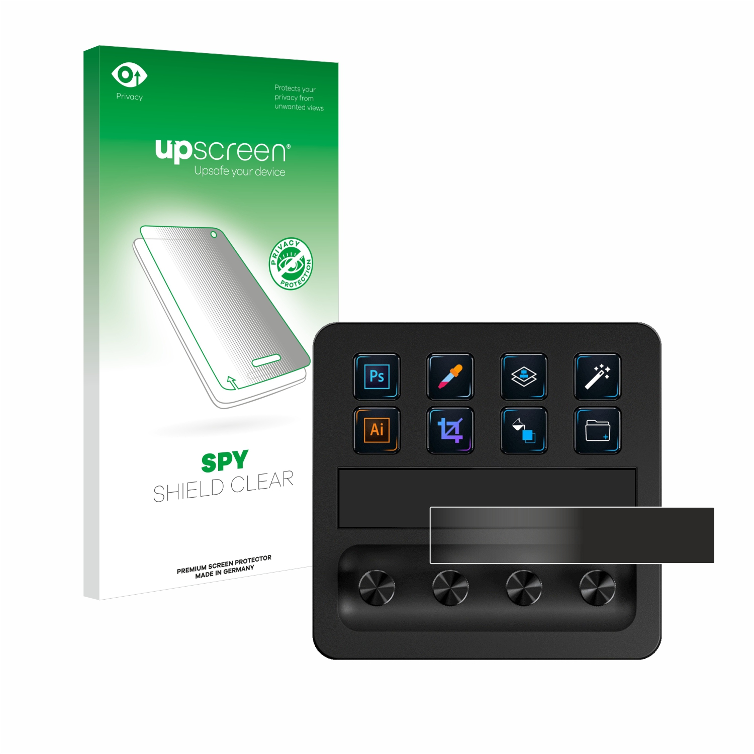 UPSCREEN Anti-Spy +) Stream Elgato Schutzfolie(für Deck