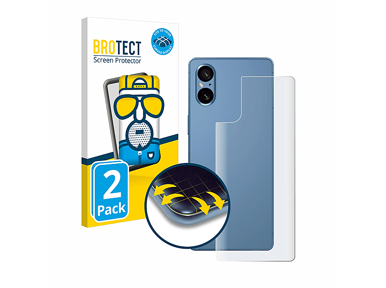 BROTECT 2x Flex matt Full-Cover Sony V) Schutzfolie(für 3D Curved Xperia 5