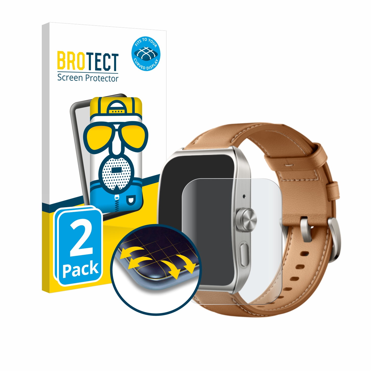 BROTECT 2x Flex matt Schutzfolie(für Curved Pro) Watch 4 Full-Cover Oppo 3D