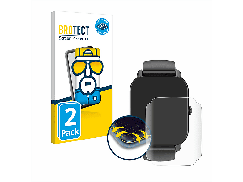 BROTECT 2x Flex matt Full-Cover 3D Curved Schutzfolie(für Surfans F28