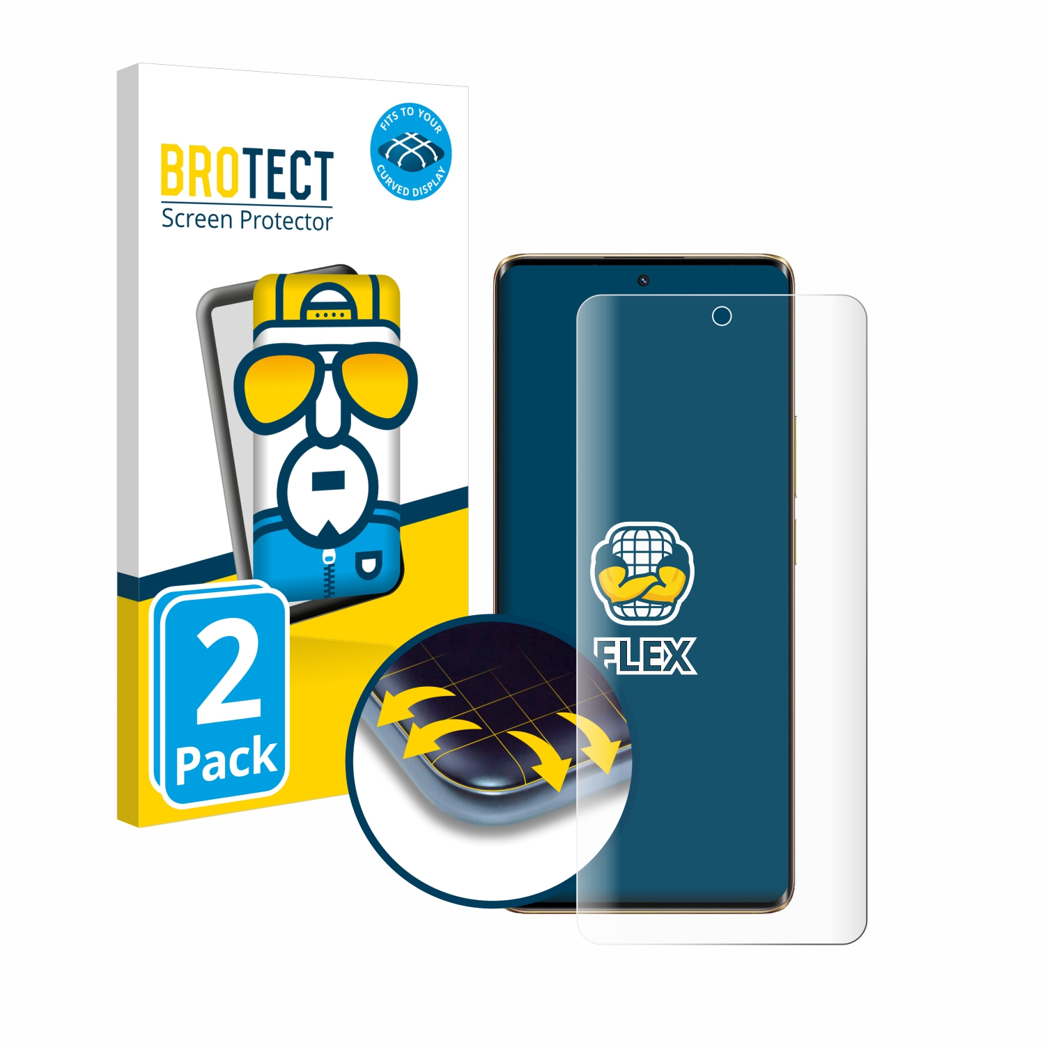 BROTECT Flex 3D Full-Cover Narzo Pro) 60 realme 2x Schutzfolie(für Curved