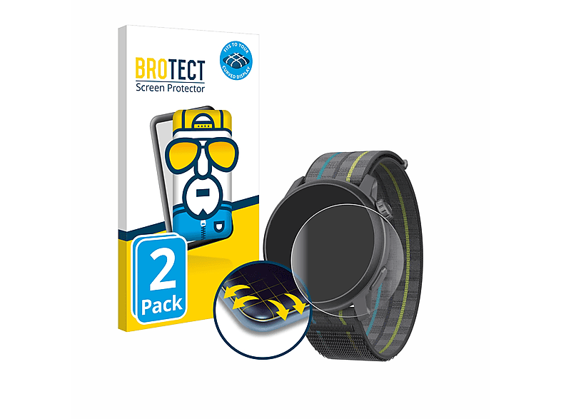 BROTECT 2x Flex Full-Cover Schutzfolie(für 3D 3) Curved Pace Coros