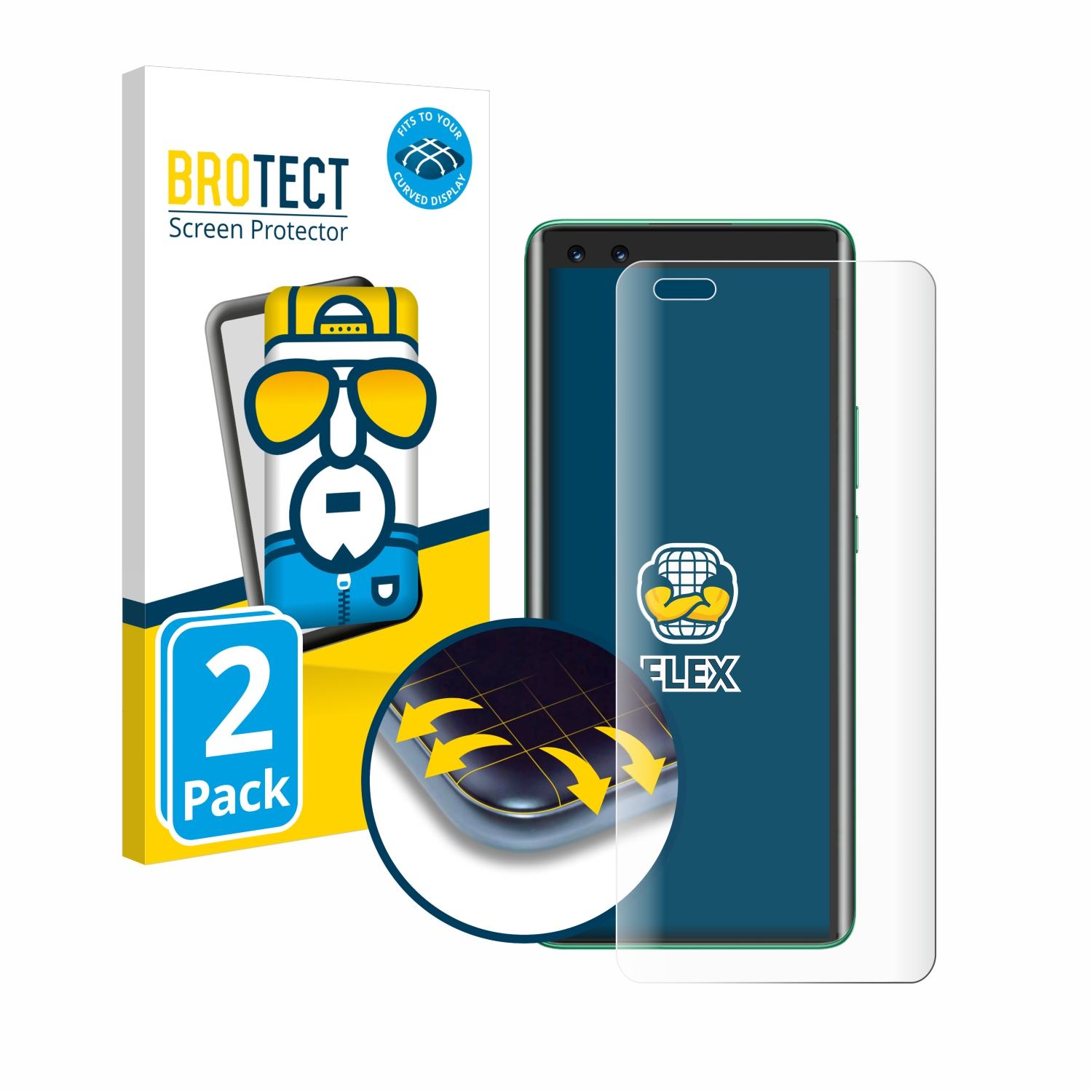 Flex Huawei Full-Cover Pro) BROTECT Schutzfolie(für Curved 3D 11 2x nova