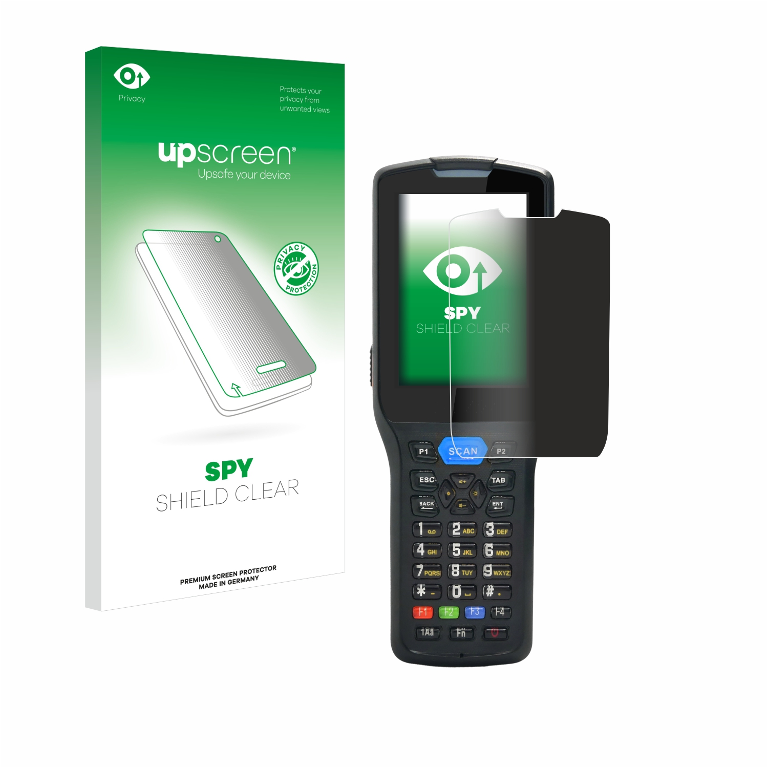 UPSCREEN Schutzfolie(für Anti-Spy Unitech HT380)