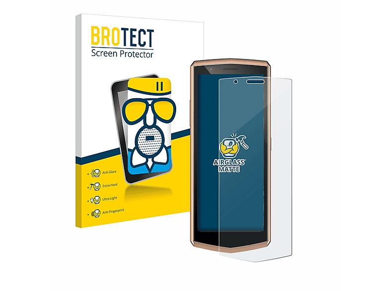 BROTECT Airglass 3) Cubot matte Pocket Schutzfolie(für