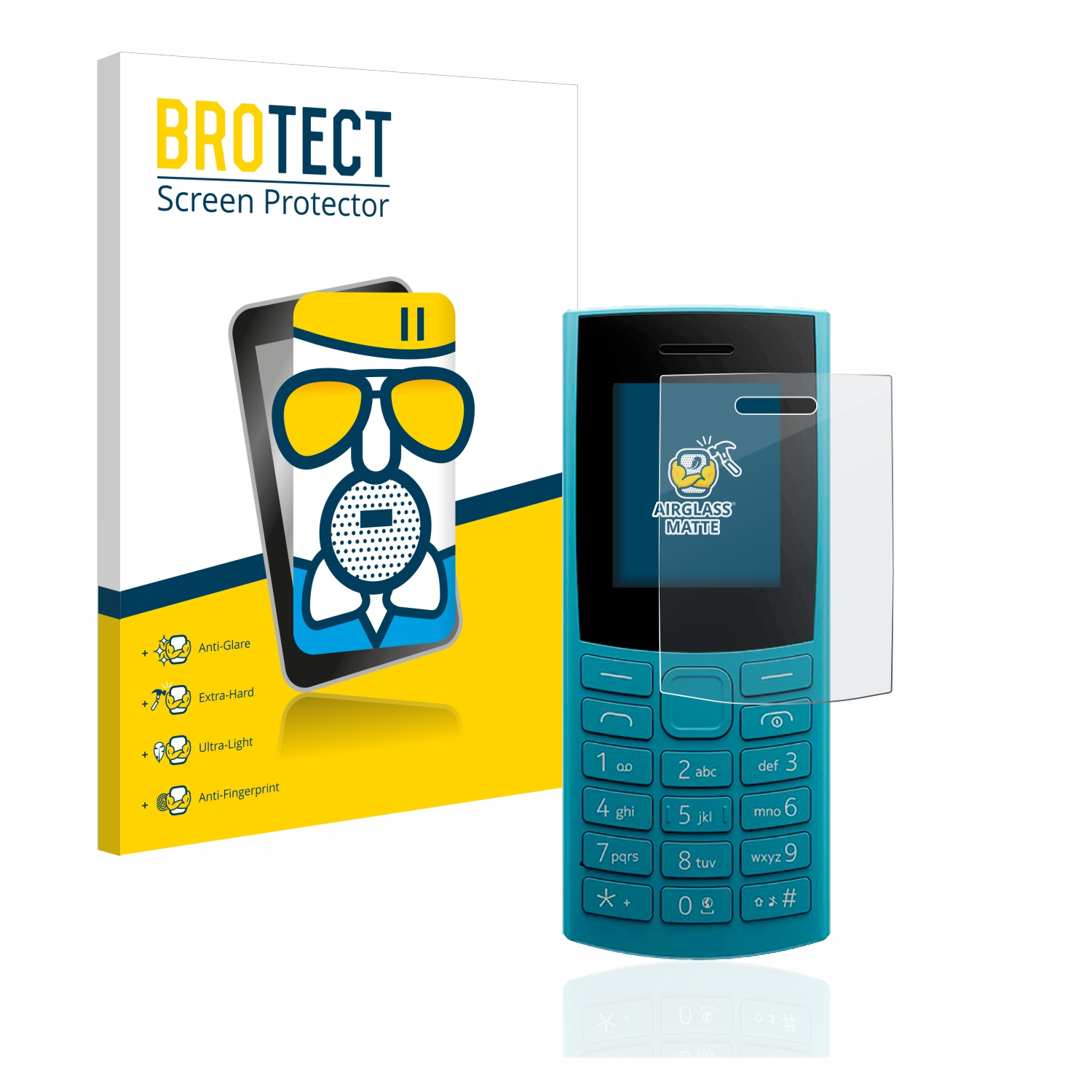 Airglass Schutzfolie(für Nokia 4G matte (2023)) BROTECT 105
