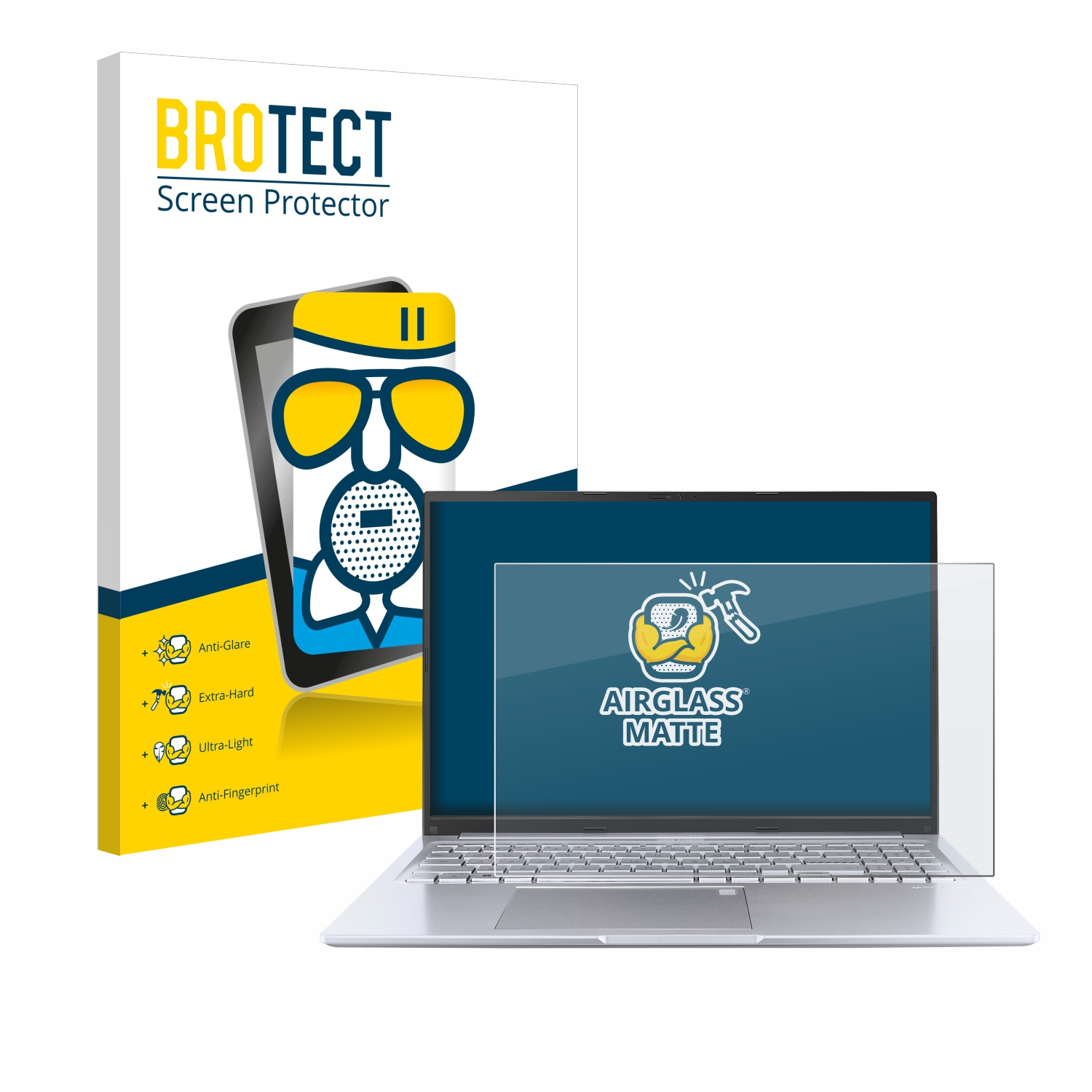 BROTECT Airglass matte 16) Schutzfolie(für Vivobook ASUS