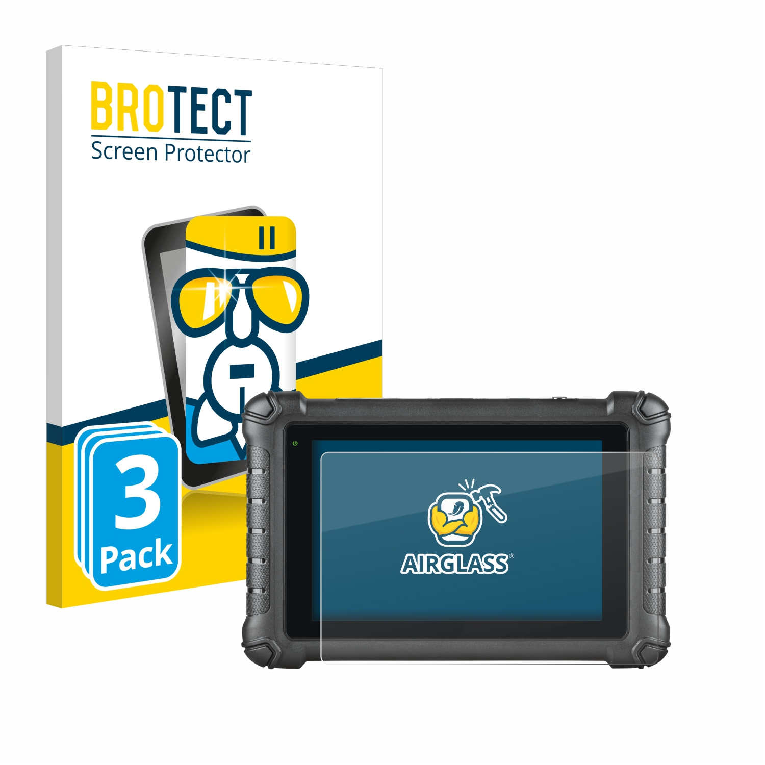 DS900) BROTECT MaxiDAS klare Autel 3x Schutzfolie(für Airglass
