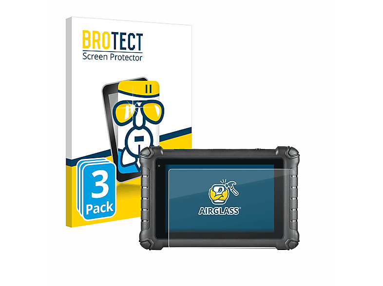 BROTECT 3x Airglass klare Schutzfolie(für Autel MaxiDAS DS900)