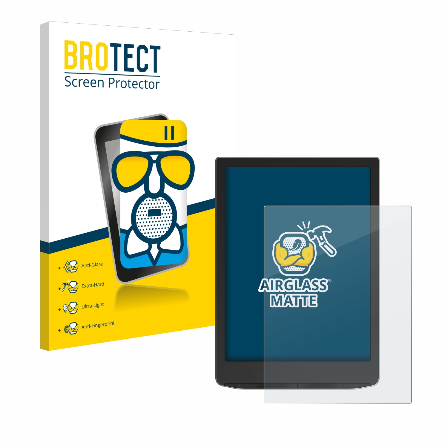 2) InkPad BROTECT PocketBook Airglass matte Schutzfolie(für Color