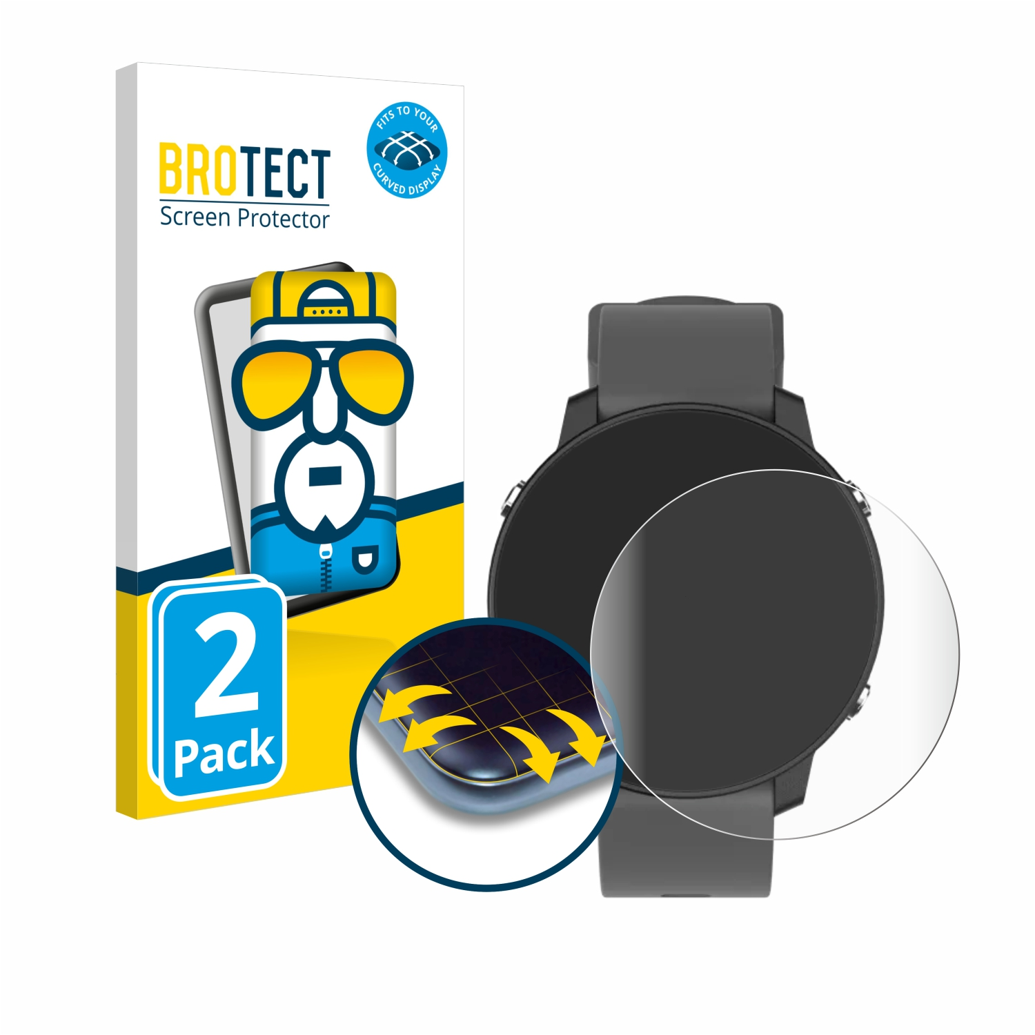 BROTECT 2x GPS Full-Cover Scope Watch) Schutzfolie(für Shot Curved Flex 3D G5