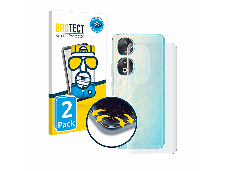 BROTECT 2x Flex matt Full-Cover 3D Curved Schutzfolie(für Honor 90)