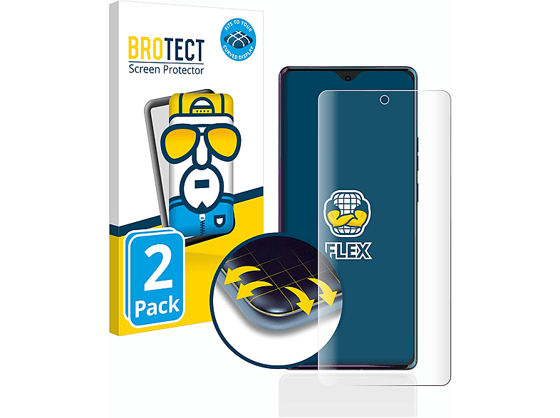 BROTECT 2x Flex Full-Cover Curved Motorola Edge (2023)) Schutzfolie(für 3D Plus