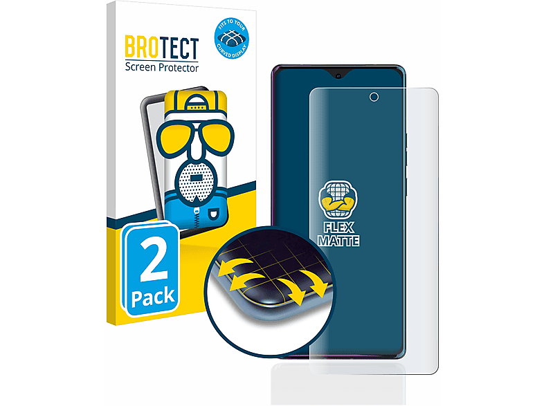 BROTECT 2x matt Full-Cover Flex (2023)) Motorola Schutzfolie(für Curved Edge 3D Plus